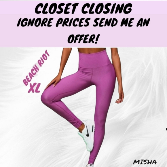 Beach Riot Ayla Leggings Fuchsia XL NWT - Picture 4 of 11